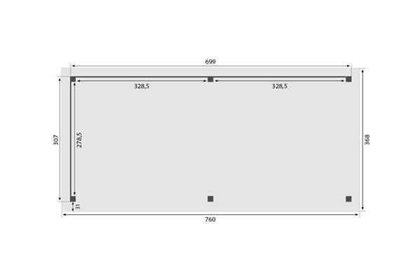 Grote foto overkapping royal serie 2 douglas 700 x 310 cm tuin en terras tuinhuisjes en blokhutten
