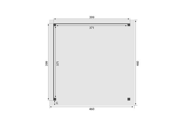 Grote foto overkapping royal serie 2 douglas 400 x 400 cm tuin en terras tuinhuisjes en blokhutten