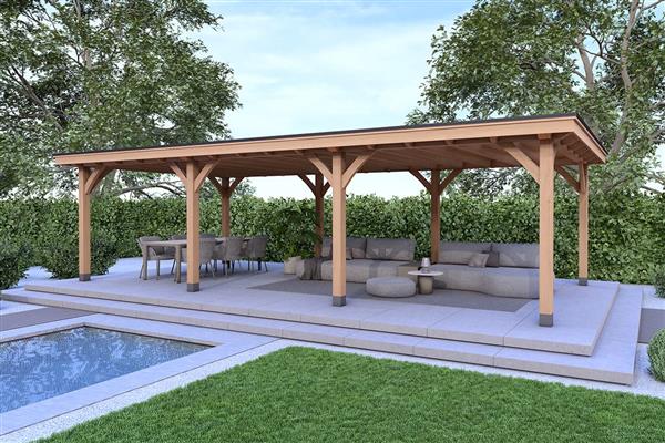 Grote foto overkapping royal serie 1 douglas 1050 x 310 cm tuin en terras tuinhuisjes en blokhutten