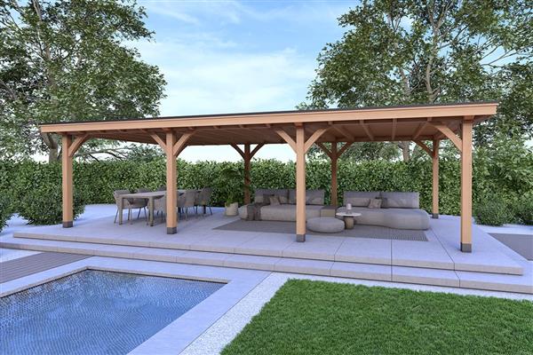 Grote foto overkapping royal serie 1 douglas 1050 x 310 cm tuin en terras tuinhuisjes en blokhutten