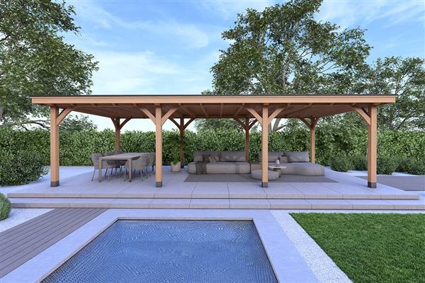 Grote foto overkapping royal serie 1 douglas 1050 x 310 cm tuin en terras tuinhuisjes en blokhutten