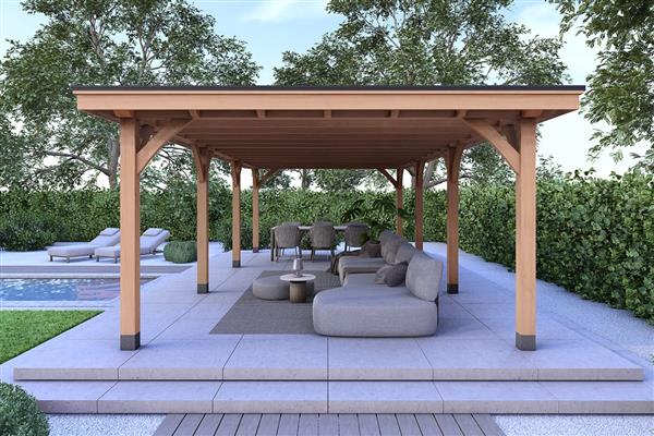 Grote foto overkapping royal serie 1 douglas 1050 x 310 cm tuin en terras tuinhuisjes en blokhutten