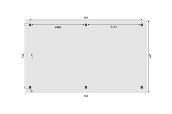 Grote foto overkapping royal serie 1 douglas 700 x 400 cm tuin en terras tuinhuisjes en blokhutten