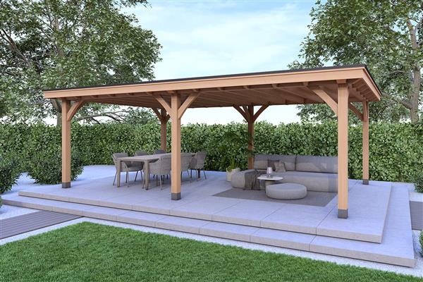 Grote foto overkapping royal serie 1 douglas 500 x 310 cm tuin en terras tuinhuisjes en blokhutten