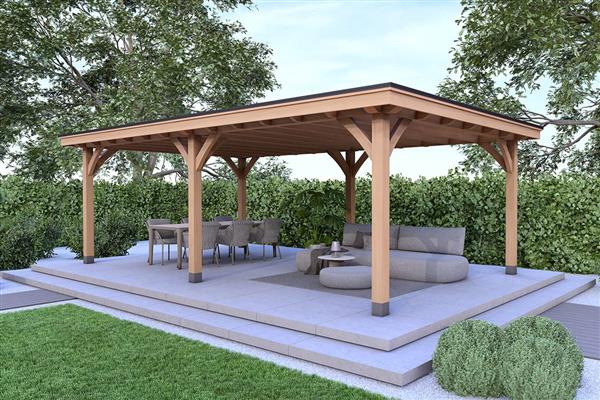 Grote foto overkapping royal serie 1 douglas 500 x 310 cm tuin en terras tuinhuisjes en blokhutten