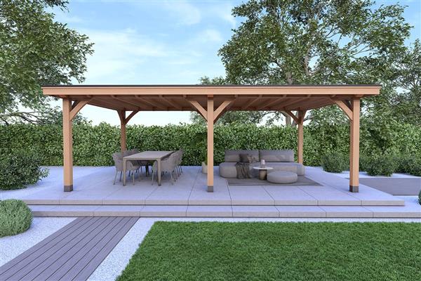 Grote foto overkapping royal serie 1 douglas 500 x 310 cm tuin en terras tuinhuisjes en blokhutten
