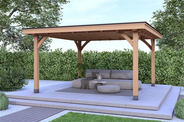 Grote foto overkapping royal serie 1 douglas 400 x 310 cm tuin en terras tuinhuisjes en blokhutten