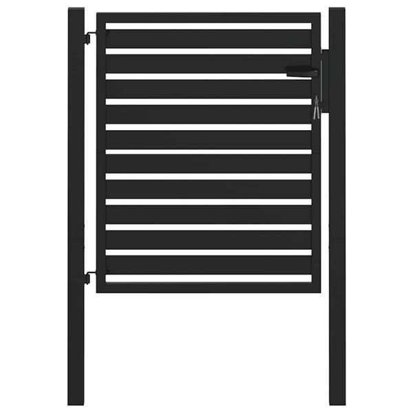 Grote foto vidaxl tuinhek afsluitbaar 100x100 cm aluminium zwart tuin en terras hekken en schuttingen