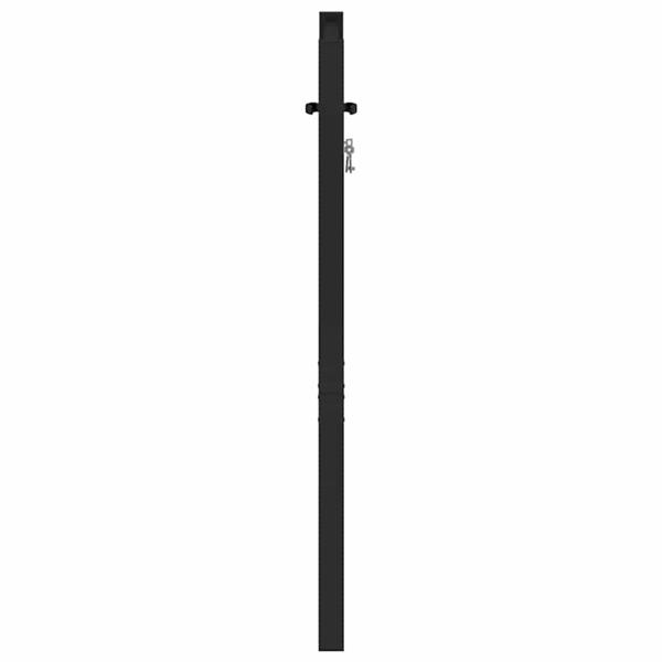 Grote foto vidaxl tuinhek afsluitbaar 100x100 cm aluminium zwart tuin en terras hekken en schuttingen