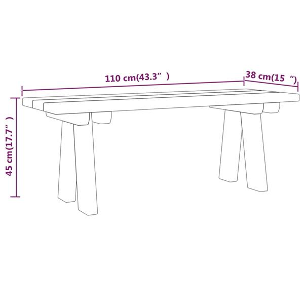 Grote foto vidaxl tuinbank 110 cm ge mpregneerd massief grenenhout tuin en terras tuinmeubelen