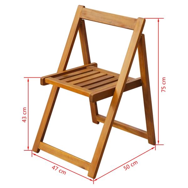 Grote foto vidaxl tuinstoelen inklapbaar 2 st massief acaciahout tuin en terras tuinmeubelen