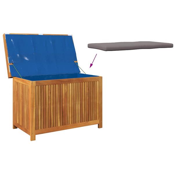 Grote foto vidaxl kussenbox voor buiten 90x50x60 5 cm massief acaciahout tuin en terras overige tuin en terras