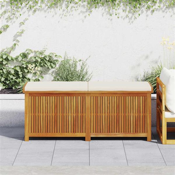 Grote foto vidaxl kussenbox voor buiten 150x50x60 5 cm massief acaciahout tuin en terras overige tuin en terras