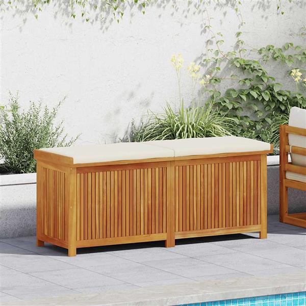 Grote foto vidaxl kussenbox voor buiten 150x50x60 5 cm massief acaciahout tuin en terras overige tuin en terras