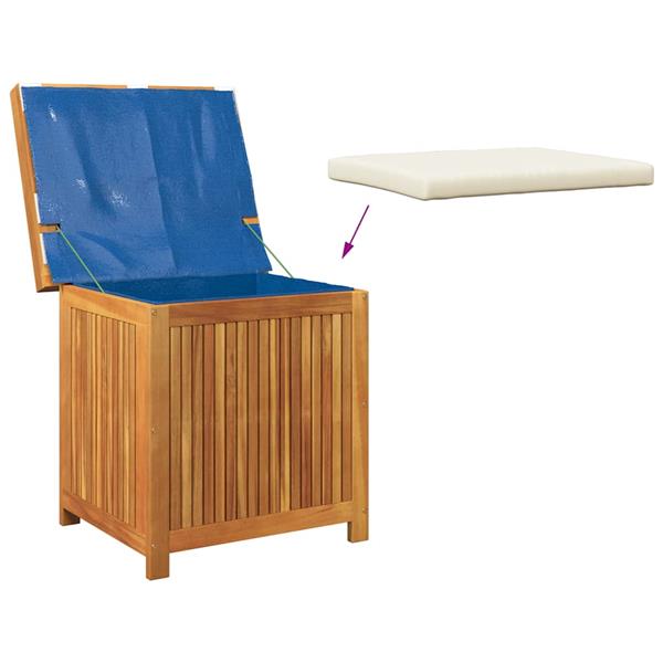Grote foto vidaxl kussenbox voor buiten 60x50x61 cm massief acaciahout tuin en terras overige tuin en terras
