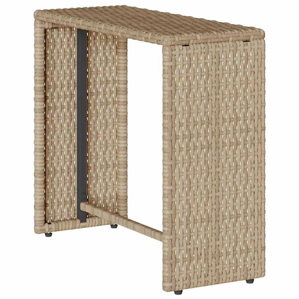 Grote foto vidaxl 5 delige tuinbankstel met kussens stapelbaar beige poly rattan tuin en terras tuinmeubelen