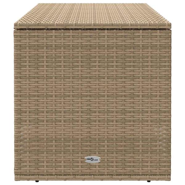 Grote foto vidaxl opbergbox voor buiten 100x55x55 5 cm poly rattan beige tuin en terras overige tuin en terras