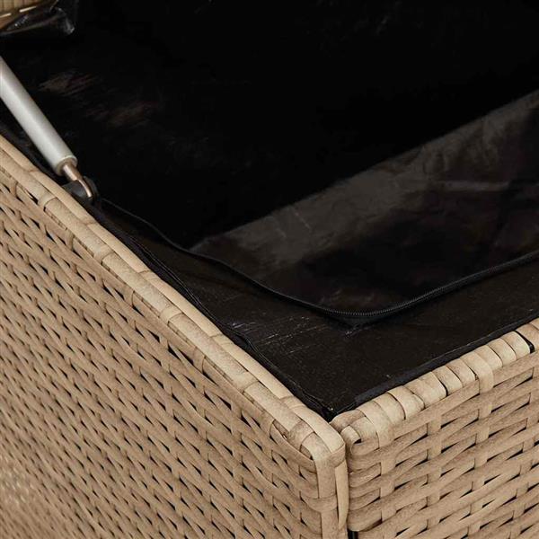 Grote foto vidaxl opbergbox voor buiten 100x55x55 5 cm poly rattan beige tuin en terras overige tuin en terras