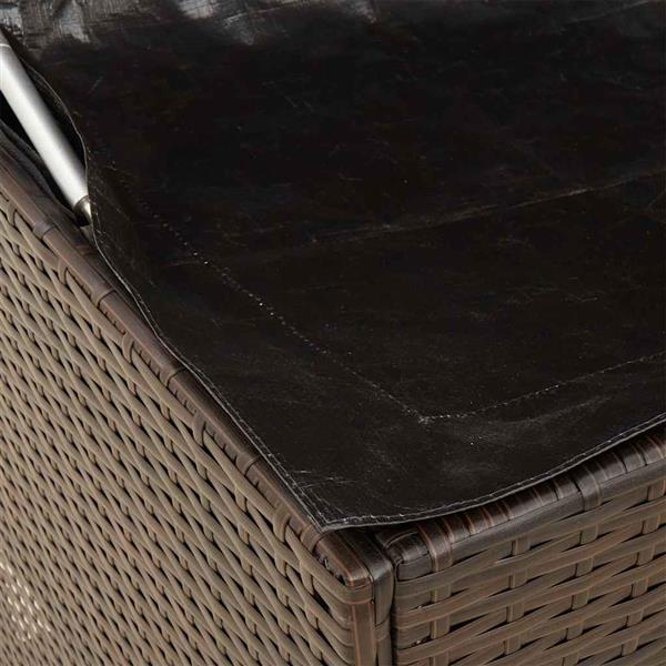 Grote foto vidaxl opbergbox voor buiten 100x55x55 5 cm poly rattan bruin tuin en terras overige tuin en terras