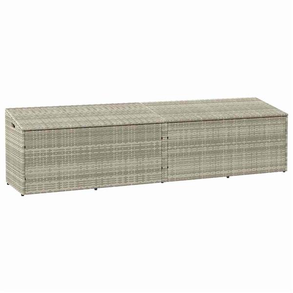 Grote foto vidaxl tuinbox 220x50x58 cm poly rattan lichtgrijs tuin en terras overige tuin en terras