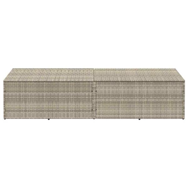 Grote foto vidaxl tuinbox 220x50x58 cm poly rattan lichtgrijs tuin en terras overige tuin en terras