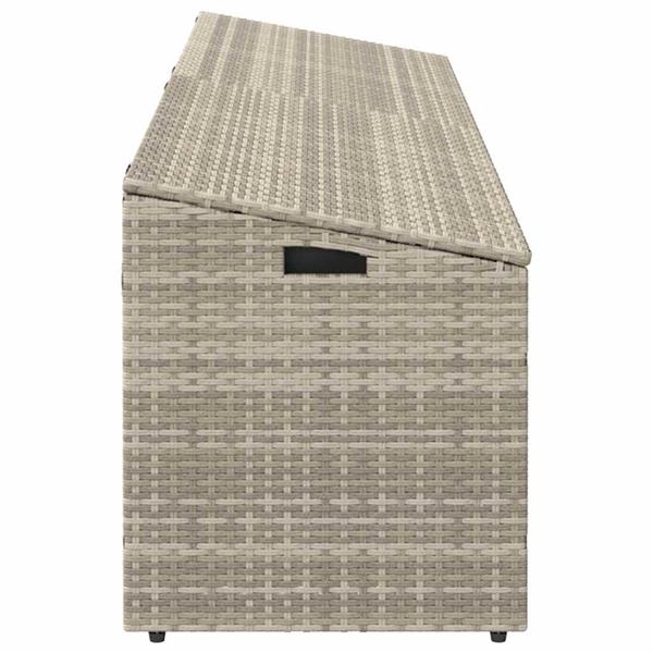 Grote foto vidaxl tuinbox 220x50x58 cm poly rattan lichtgrijs tuin en terras overige tuin en terras