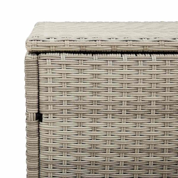 Grote foto vidaxl tuinbox 220x50x58 cm poly rattan lichtgrijs tuin en terras overige tuin en terras
