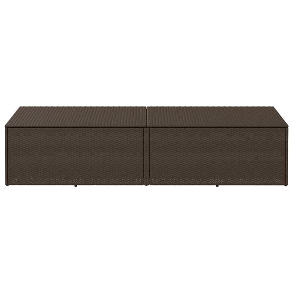 Grote foto vidaxl tuinbox 220x50x58 cm poly rattan bruin tuin en terras overige tuin en terras