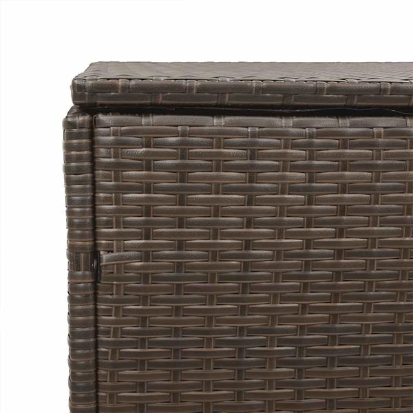 Grote foto vidaxl tuinbox 220x50x58 cm poly rattan bruin tuin en terras overige tuin en terras
