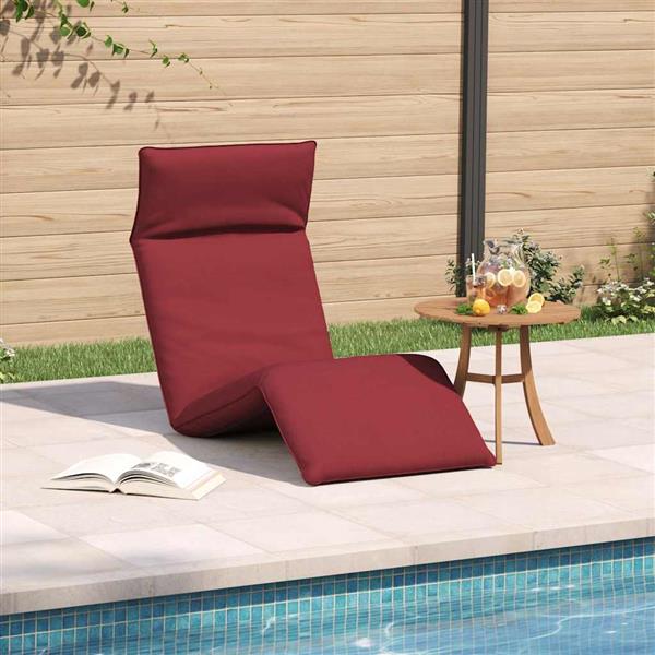 Grote foto vidaxl ligstoel inklapbaar 175x54x8 5 cm oxford stof wijnrood tuin en terras tuinmeubelen