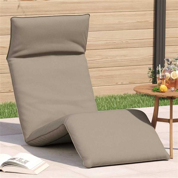 Grote foto vidaxl ligstoel inklapbaar 175x54x8 5 cm oxford stof taupe tuin en terras tuinmeubelen