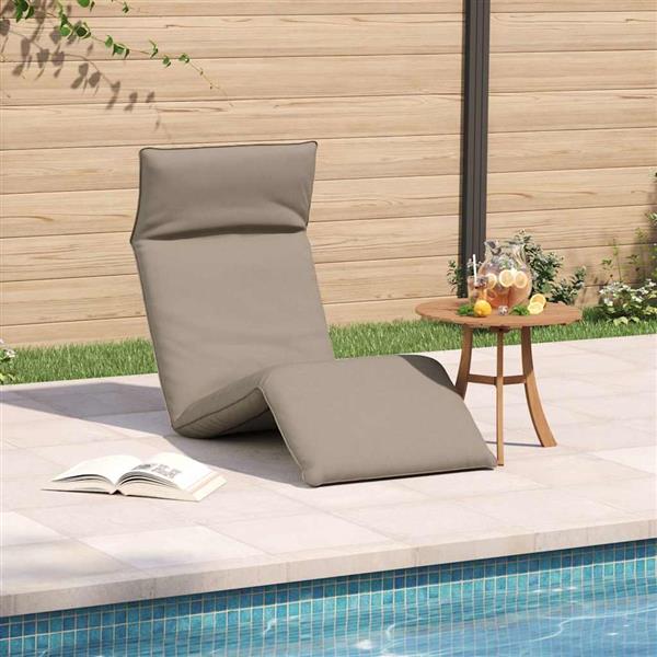 Grote foto vidaxl ligstoel inklapbaar 175x54x8 5 cm oxford stof taupe tuin en terras tuinmeubelen