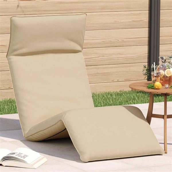 Grote foto vidaxl ligstoel inklapbaar 175x54x8 5 cm oxford stof beige tuin en terras tuinmeubelen