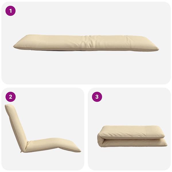 Grote foto vidaxl ligstoel inklapbaar 175x54x8 5 cm oxford stof beige tuin en terras tuinmeubelen