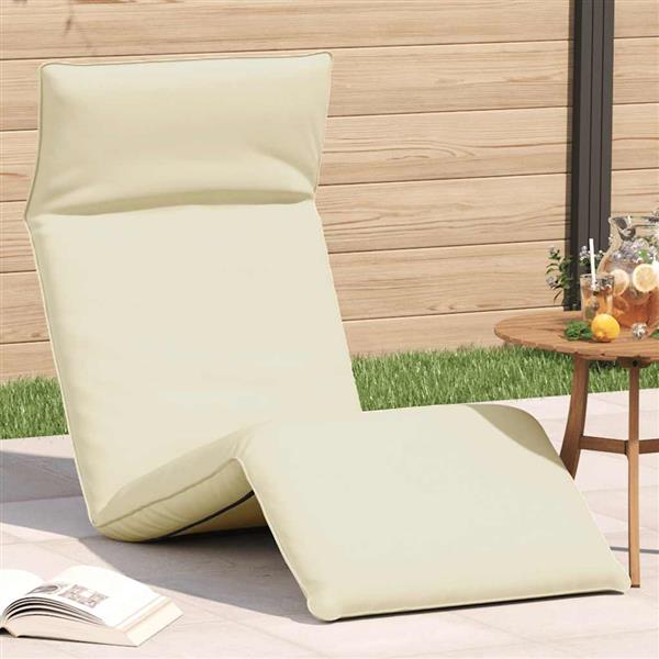 Grote foto vidaxl ligstoel inklapbaar 175x54x8 5 cm oxford stof cr me tuin en terras tuinmeubelen