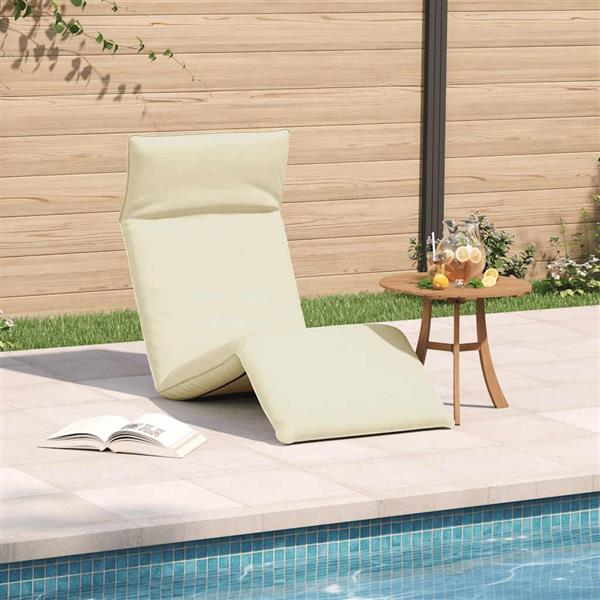 Grote foto vidaxl ligstoel inklapbaar 175x54x8 5 cm oxford stof cr me tuin en terras tuinmeubelen