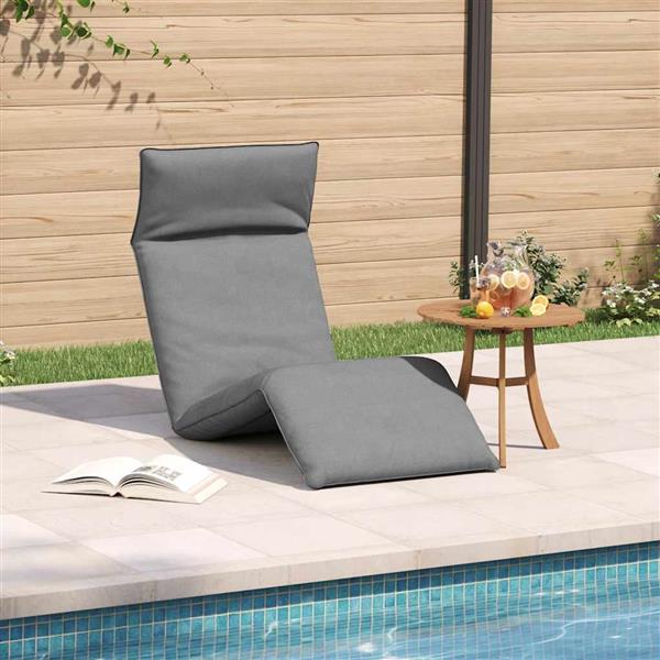 Grote foto vidaxl ligstoel inklapbaar 175x54x8 5 cm oxford stof grijs tuin en terras tuinmeubelen