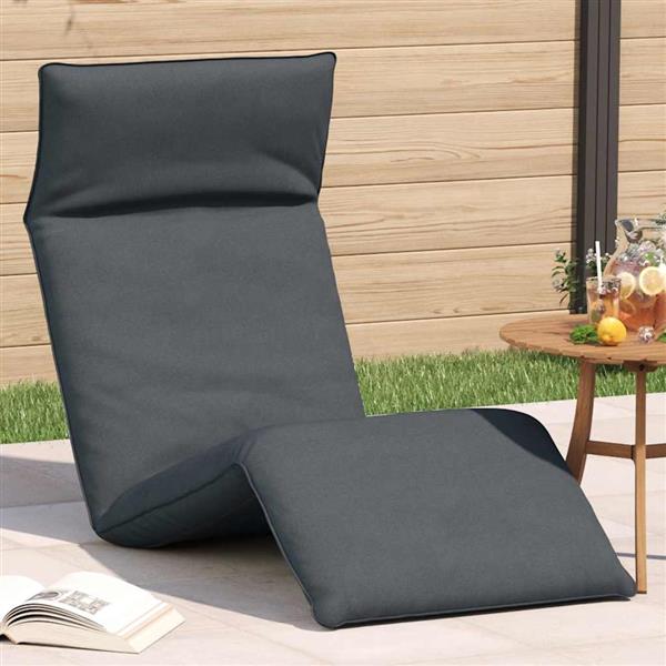 Grote foto vidaxl ligstoel inklapbaar 175x54x8 5 cm oxford stof antracietkleurig tuin en terras tuinmeubelen