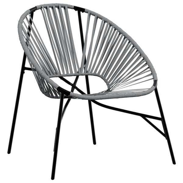 Grote foto vidaxl set tuinstoelen 3 delig poly rattan zwart en lichtgrijs tuin en terras tuinmeubelen