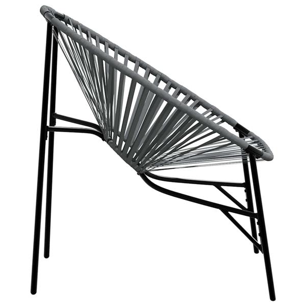 Grote foto vidaxl set tuinstoelen 3 delig poly rattan zwart en lichtgrijs tuin en terras tuinmeubelen