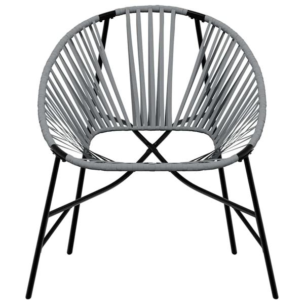 Grote foto vidaxl tuinstoel egg poly rattan zwart en lichtgrijs tuin en terras tuinmeubelen