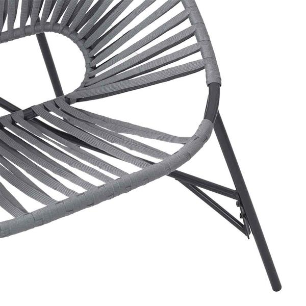 Grote foto vidaxl tuinstoel egg poly rattan zwart en lichtgrijs tuin en terras tuinmeubelen