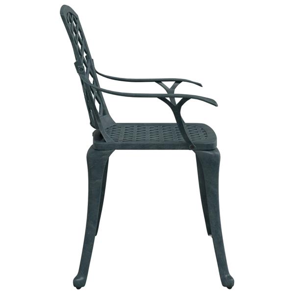 Grote foto vidaxl tuinstoelen 2 st gietaluminium groen tuin en terras tuinmeubelen
