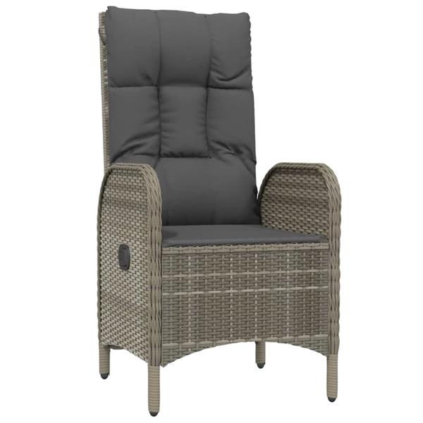 Grote foto vidaxl tuinstoelen 2 st poly rattan grijs tuin en terras tuinmeubelen