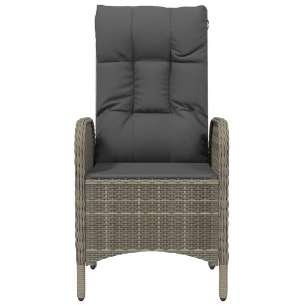Grote foto vidaxl tuinstoelen 2 st poly rattan grijs tuin en terras tuinmeubelen