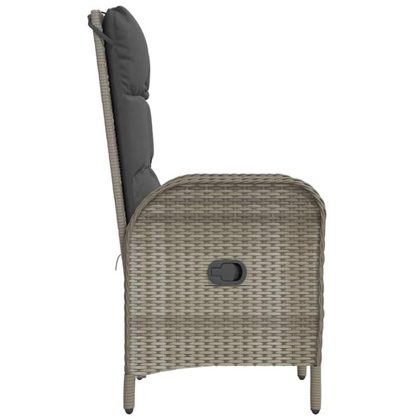 Grote foto vidaxl tuinstoelen 2 st poly rattan grijs tuin en terras tuinmeubelen