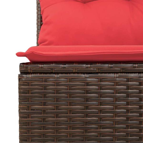 Grote foto vidaxl 2 delige loungeset met kussens poly rattan acacia bruin tuin en terras tuinmeubelen