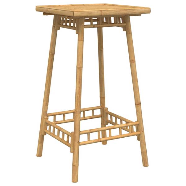 Grote foto vidaxl bartafel voor buiten vierkant 55x55x100 cm bamboe tuin en terras tuinmeubelen