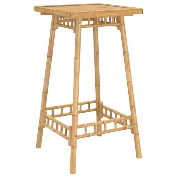 Grote foto vidaxl bartafel voor buiten vierkant 55x55x100 cm bamboe tuin en terras tuinmeubelen