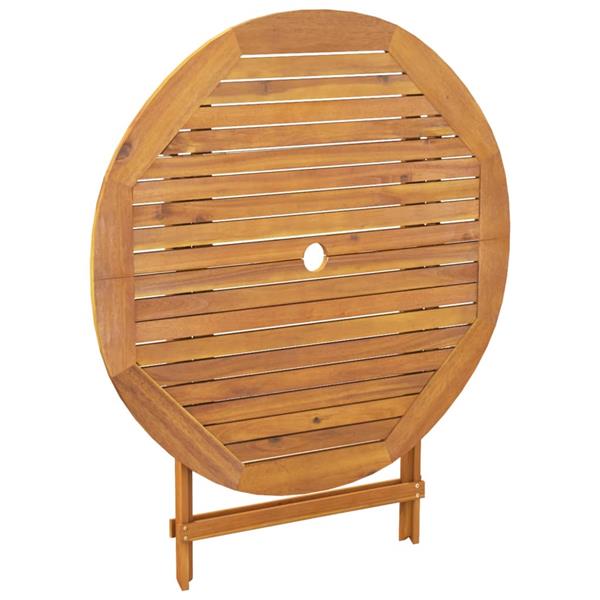 Grote foto vidaxl 5 delige tuinset massief hout en stof beige tuin en terras tuinmeubelen